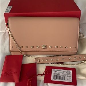 Valentino Garavani Rock stud  wallet on A chain.